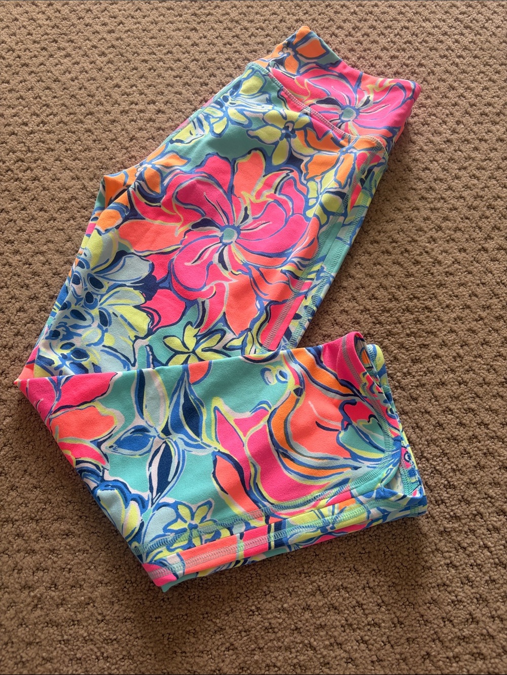 Lilly Pulitzer Colorful Floral Leggings - Bright Multicolor Print